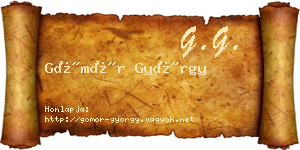 Gömör György névjegykártya